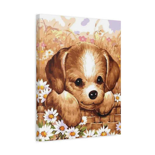 Adorable Puppy Paint By Numbers - Paint On Numbers Canada