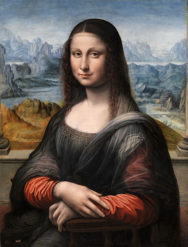 Famous Mona Lisa Painting shown as a paint by numbers painting
