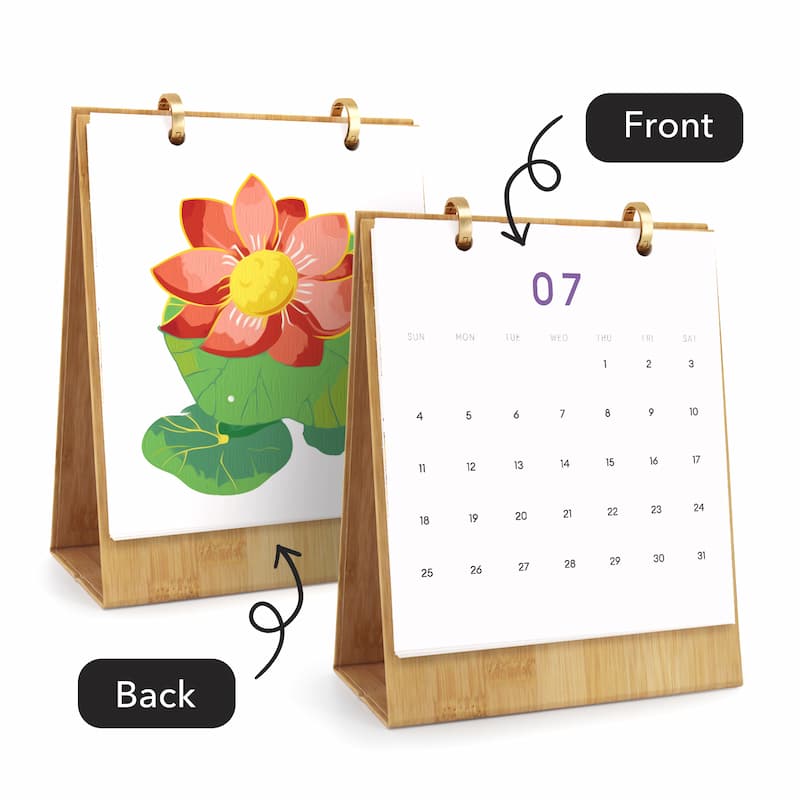 2027 Botanical Flowers Paint by Numbers Calendar (Flower Study Edition)
