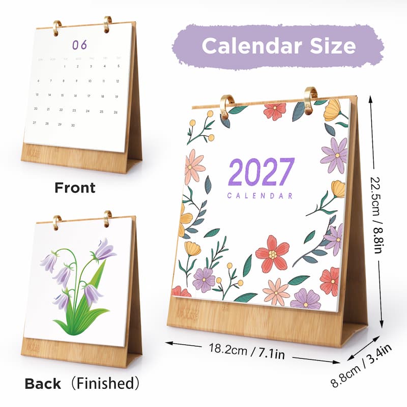 2027 Botanical Flowers Paint by Numbers Calendar (Flower Study Edition)