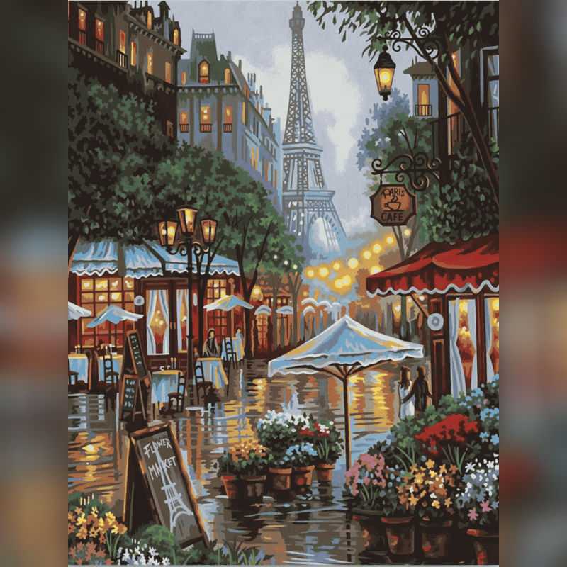 Blossoms in Paris Paint By Numbers - Paint On Numbers Canada