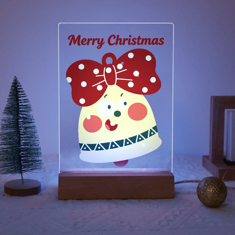 Cheerful Christmas Bell Glow LED Acrylic Paint by Numbers