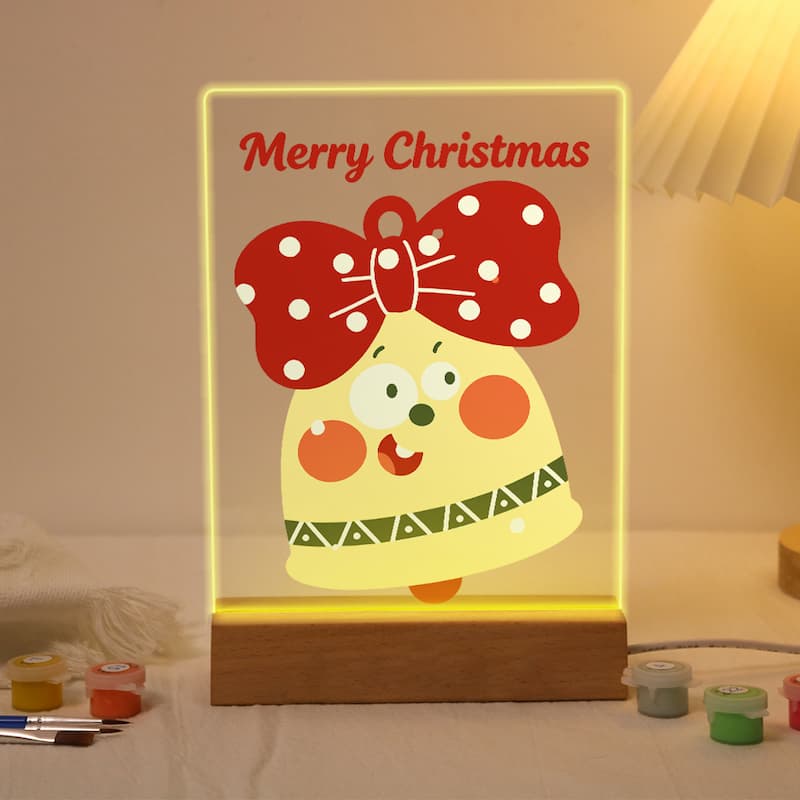 Cheerful Christmas Bell Glow LED Acrylic Paint by Numbers