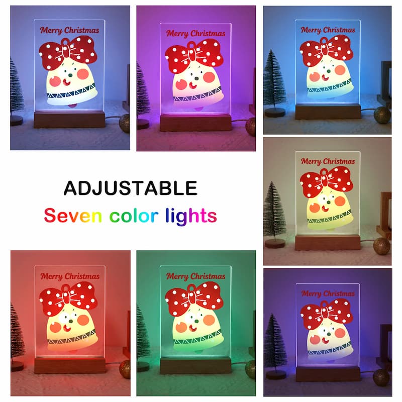 Cheerful Christmas Bell Glow LED Acrylic Paint by Numbers