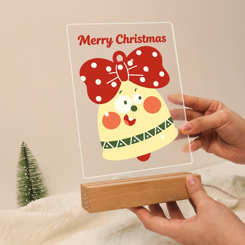 Cheerful Christmas Bell Glow LED Acrylic Paint by Numbers