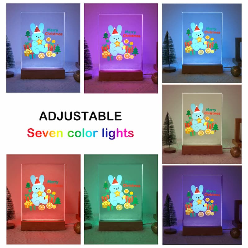 Christmas Bunny Glow LED Acrylic Paint by Numbers