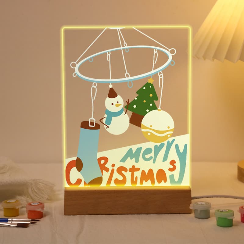 Christmas Mobile Glow LED Acrylic Paint by Numbers