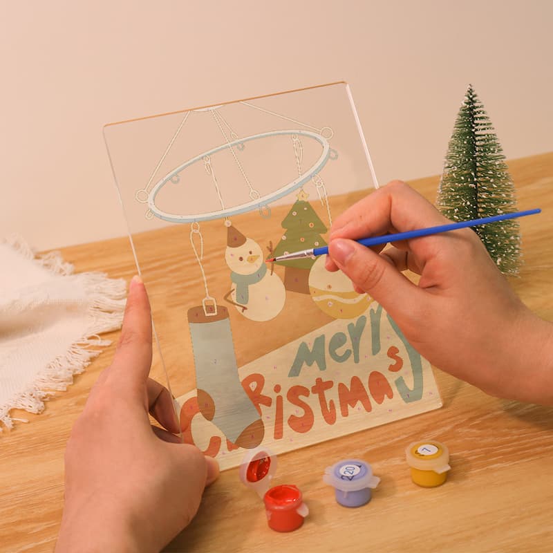 Christmas Mobile Glow LED Acrylic Paint by Numbers