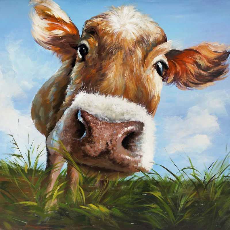 Cute Cow Paint By Numbers - Paint On Numbers Canada