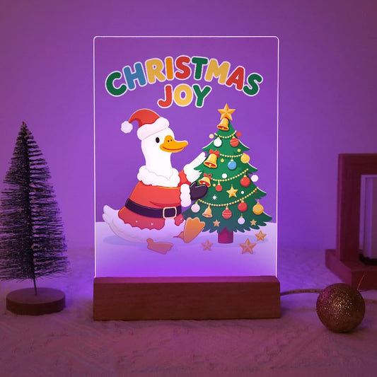 Christmas Joy Santa Duck Glow LED Acrylic Paint by Numbers