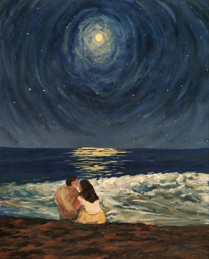 Moonlight Kiss Paint By Numbers - Paint On Numbers CA