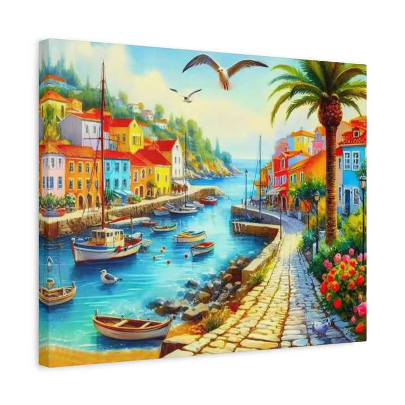 Port Side Diamond Painting kit showing a scenic harbor or coastal view.