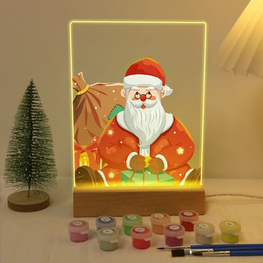 Santa's Glow LED Acrylic Paint by Numbers