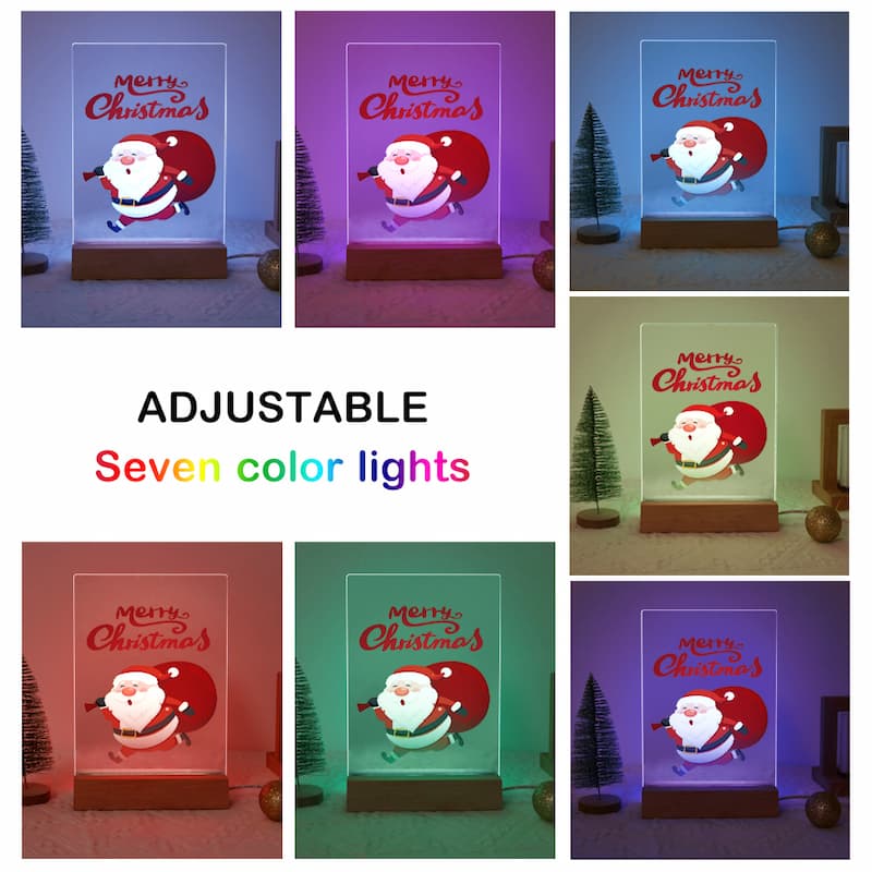 Santa on His Way Glow LED Acrylic Paint by Numbers