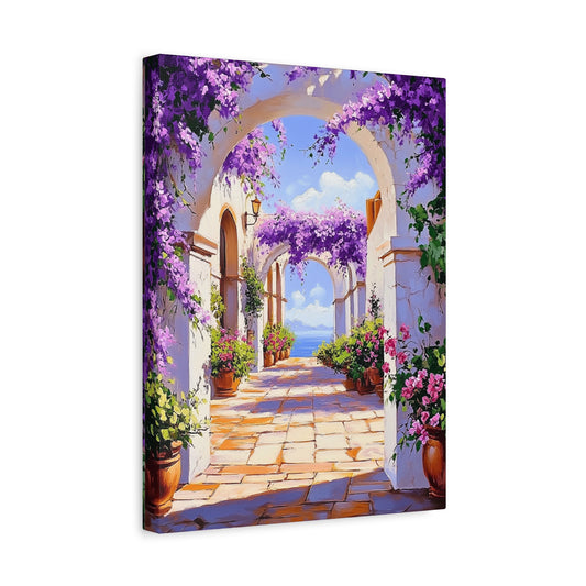 Paint By Numbers artwork showing a forest pathway lit by golden sunlight breaking through tall trees, designed for adults in Canada seeking relaxation and mindful creativity.