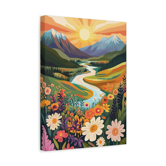 A tranquil sunset Paint By Numbers canvas kit titled Amber Horizon, featuring golden and amber tones over a serene landscape. Designed for Canadian artists seeking a calming DIY art experience with a numbered canvas and acrylic paints.