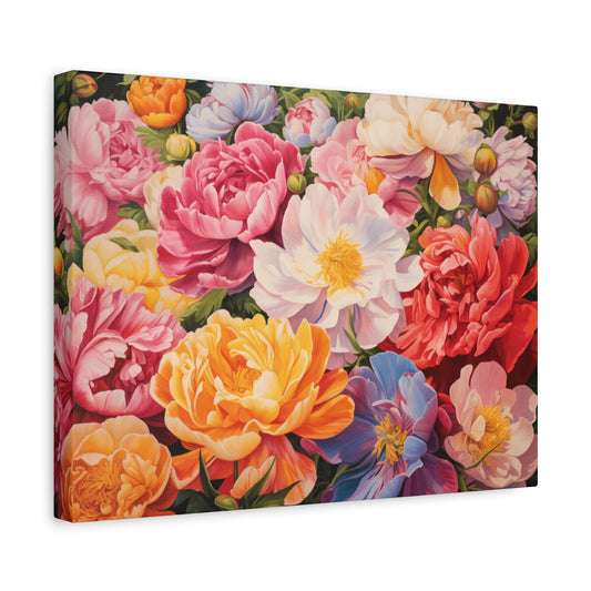 A peaceful Paint By Numbers canvas kit featuring soft pastel flowers in full bloom, perfect for floral art lovers in Canada. Includes numbered canvas, paints, and brushes for a relaxing DIY painting experience shown inside a frame