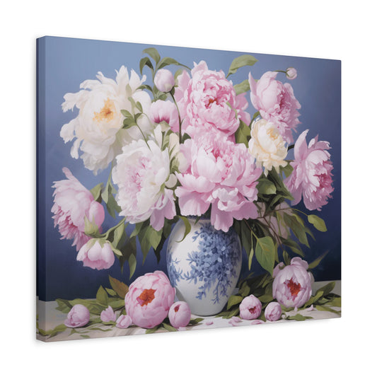 A delicate and elegant bouquet of timeless blooming roses captured in a floral paint by numbers kit for adults in Canada, perfect for mindful relaxation shown in a frame.